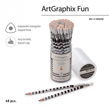 Карандаш Bruno Visconti HB ч/гр. ArtGraphix. Fun. Енот, трехгранный, пластик. корпус арт.21-0050/08