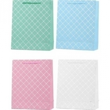 Пакет подарочный 26x32x10 см бумажный deVENTE Пастель, 210 г/м2, ассорти 4 цв, арт. 9041150