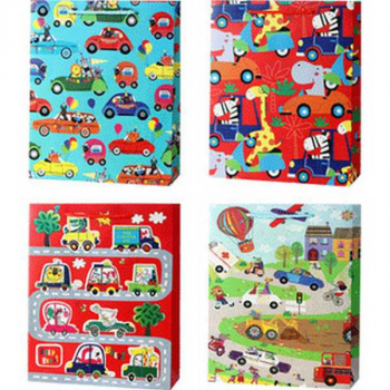Пакет подарочный 18x23x8 см бумажный deVENTE Boys world 210 г/м2, ассорти 4 цв, арт. 9041167
