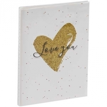 Фотоальбом 11х16см,  36 фото 10х15см, ArtSpace Heart,ПП карман,мягкая обл.,переплет-термосварка  арт.PA_22332