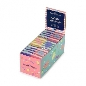 Ластик Bruno Visconti HappyGraphix. Мармеладки большие, 4 цвета арт.42-0023