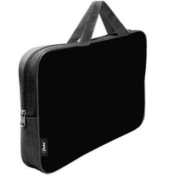 Папка А4 с ручками, на молнии, ткань арт.ПМД 4-01 черная Папка А4 с ручками, на молнии, ткань арт.ПМД 4-01 черная