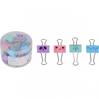 Зажим мет. для бумаг (3,2см) deVENTE 100% Cute цветной арт. 4131010