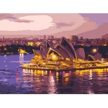 Набор для рисования по номерам, картина 31х40 см Уникальный Сидней (холст на подрамнике, краски, кисть) арт.Рх-017 Набор для рисования по номерам, картина 31х40 см Уникальный Сидней (холст на подрамнике, краски, кисть) арт.Рх-017