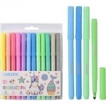 Фломастеры deVENTE 12 цв. в пластиковой упаковке Pastel, арт.5081130