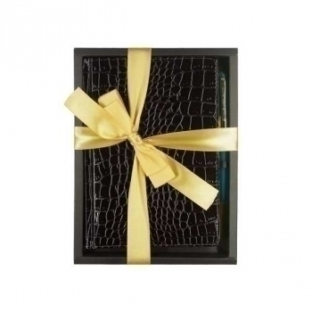 Набор подарочный Bruno Visconti CAIMAN ежедн-к недат. А5+ 145*205мм,272 стр, корич. с зол.срез.+ шар.ручка арт.3-494-2