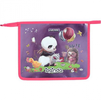 Папка д/тетр. А5 на молнии, картон/пластик, конгрев, фольга deVENTE Panda, арт. 8053201