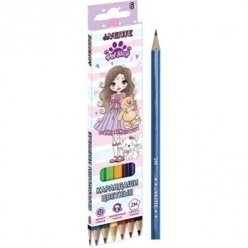 Карандаши deVENTE 06цв Pet Shop 2М, шестигранные, в картонной уп. арт.5021211