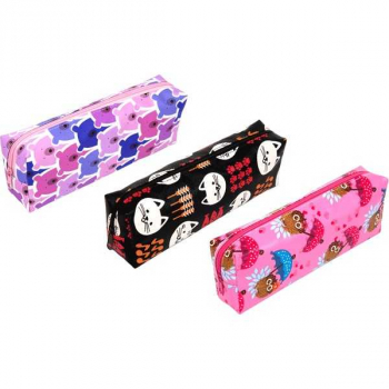 Пенал мягкий прямоугольный 200х70х35 Attomex Animal faces, искусственная кожа с рисунком, ассорти арт. 7025204