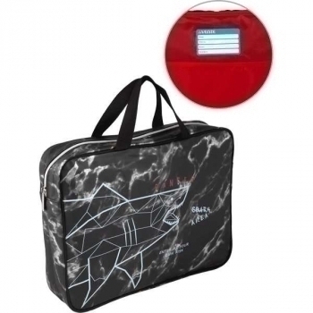 Папка А4 с ручками, на молнии, ткань, 360х280х80 мм deVENTE Shark Area мраморн. ткань с внутр. карм.  арт.8057204 Папка А4 с ручками, на молнии, ткань, 360х280х80 мм deVENTE Shark Area мраморн. ткань с внутр. карм.  арт.8057204