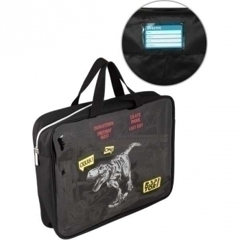 Папка А4 с ручками, на молнии, ткань, 360х280х80 мм deVENTE Raptor City, с внутр. карманом,  арт.8057213 Папка А4 с ручками, на молнии, ткань, 360х280х80 мм deVENTE Raptor City, с внутр. карманом,  арт.8057213