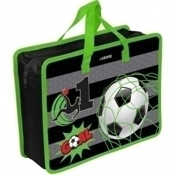 Папка А4 с ручками, пластик   33,5х26х10 см deVENTE Goal, с текстильн. расширением, 400 мкм, арт. 8054238