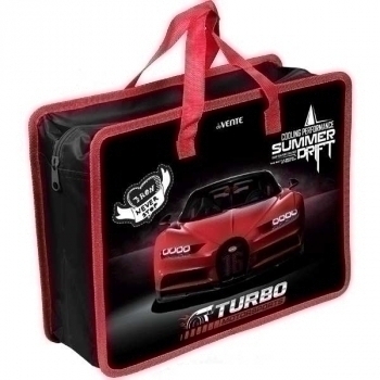 Папка А4 с ручками, пластик   33,5х26х10 см deVENTE 3D Turbo, с текстильн. расширением, 500 мкм, арт. 8054243