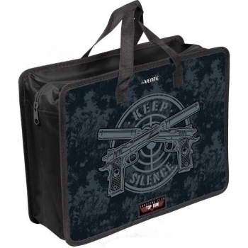 Папка А4 с ручками, пластик   33,5х26х10 см deVENTE Keep Silence, с текстильн. расширением, 400 мкм,  арт. 8054261 Папка А4 с ручками, пластик   33,5х26х10 см deVENTE Keep Silence, с текстильн. расширением, 400 мкм,  арт. 8054261