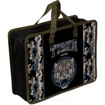 Папка А4 с ручками, пластик   33,5х26х10 см deVENTE Tiger, с текстильн. расширением, 400 мкм,  арт. 8054262 Папка А4 с ручками, пластик   33,5х26х10 см deVENTE Tiger, с текстильн. расширением, 400 мкм,  арт. 8054262