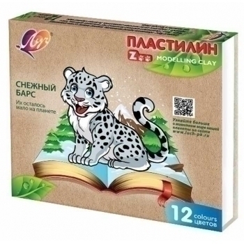 Пластилин ZOO 12 цветов, 180г арт.29С 1722-08 Пластилин ZOO 12 цветов, 180г арт.29С 1722-08