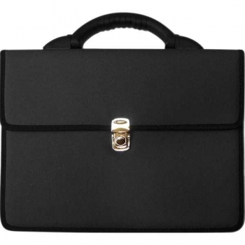 Портфель deVENTE Brighton 350*260 мм, ткань, 2 отд., ручка-трансформер, метал. замок, черный арт. 1060200