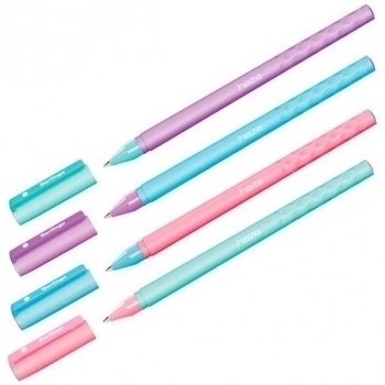 Ручка гелевая Berlingo Haze 0,5мм, черная, прорезин. корпус, корпус ассорти арт.CGp_50215