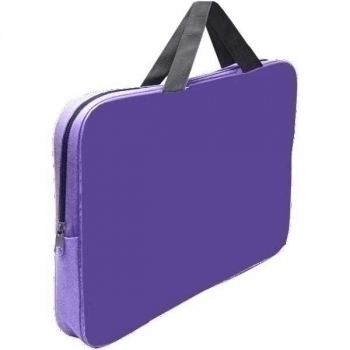 Папка менеджера А4 с ручками, на молнии, ткань, с широкой боковиной 350х270х70мм deVENTE, сиреневая арт. 3075128