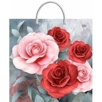 Мешок 35х36см ПВД 85мкм с пластиковой ручкой, Аромат роз арт.н00224294