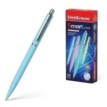 Ручка шариковая автоматическая ErichKrause Smart Matic Pastel, 0.7мм, синяя арт.55389 Ручка шариковая автоматическая ErichKrause Smart Matic Pastel, 0.7мм, синяя арт.55389