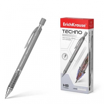 Карандаш автоматический 0.9мм ErichKrause Techno, мет. наконечник, ластик, корпус графит ассорти арт.56014 Карандаш автоматический 0.9мм ErichKrause Techno, мет. наконечник, ластик, корпус графит ассорти арт.56014