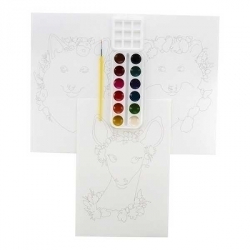 Набор для детского творчества - Скетчинг акварелью Животные в цветах(3 основы 20*30см с нанесенным контуром)арт.Рн-035 Набор для детского творчества - Скетчинг акварелью Животные в цветах(3 основы 20*30см с нанесенным контуром)арт.Рн-035