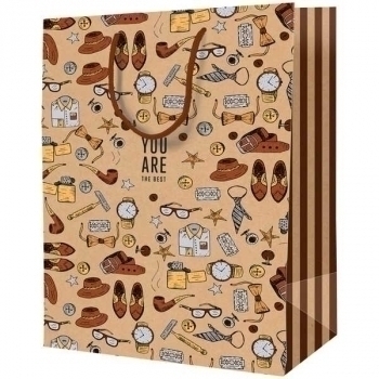 Пакет подарочный 26х32х12см ArtSpace Man style, крафт арт.Kl_39892 Пакет подарочный 26х32х12см ArtSpace Man style, крафт арт.Kl_39892