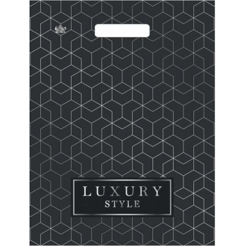 Мешок 40х31см ПВД 30мкм с вырубной ручкой, Стиль лакшери арт.н00229398