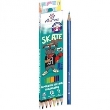 Карандаши Attomex 06цв Be cool 2М, шестигранные, ПЛАСТИКОВЫЕ, в картонной уп. арт.5021610