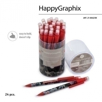 Карандаш автоматический 0.7мм Bruno Visconti HappyGraphix. Military blue с ластиком арт.21-0042/06