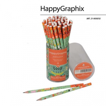 Карандаш Bruno Visconti HB ч/гр. HappyGraphix. Веган. Тыква, трехгранный арт.21-0030/52
