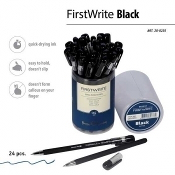 Ручка шариковая Bruno Visconti FirstWrite. Black, 0,5мм, синяя арт.20-0235
