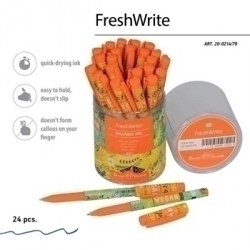 Ручка шариковая Bruno Visconti FreshWrite. Vegan. Тыквенный пай, 0,7мм, синяя арт.20-0214/79