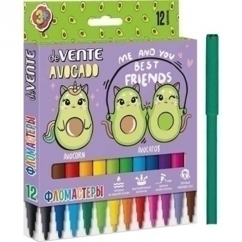 Фломастеры deVENTE 12 цв. в картонной упаковке Avocado, арт. 5081125