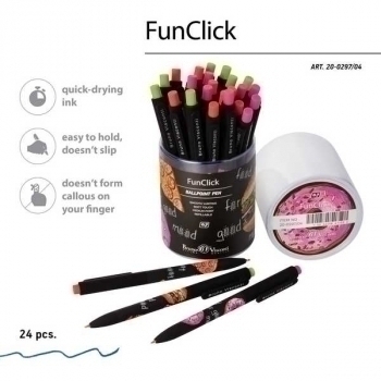 Ручка шариковая автоматическая Bruno Visconti FunClick. Food in black, 0,7мм, корпус ассорти, синяя арт.20-0297/04