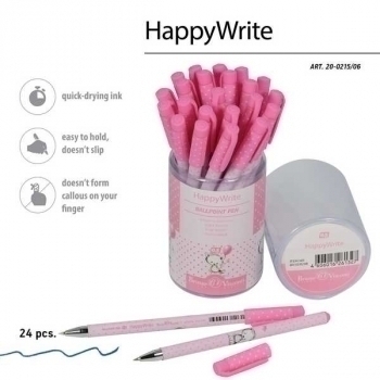 Ручка шариковая Bruno Visconti HappyWrite. Пушистики. Котёнок с шариком, 0,5мм, синяя арт.20-0215/06