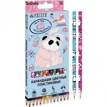 Карандаши deVENTE 12цв Panda 2М, трехгранные, пластиковые арт. 5022124