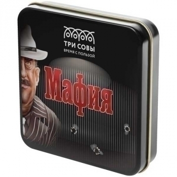 Игра настольная   ТРИ СОВЫ Мафия, 14 карточек, метал. коробка   арт.НИ_47629