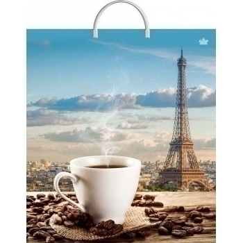 Мешок 44х40см ПВД 100мкм с пластиковой ручкой, Ароматное утро  арт.н00179181