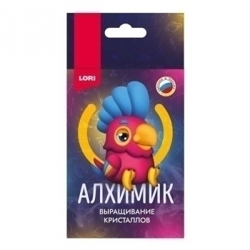 Набор для детского творчества - Выращивание кристаллов. Алхимик. Объемные животные. Малиновый попугай арт.Крп-012