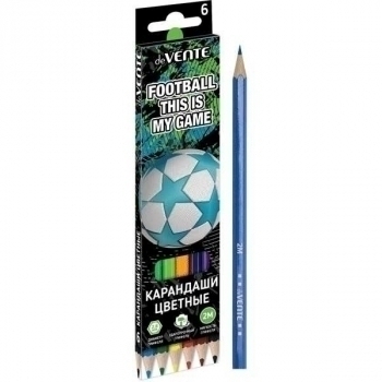 Карандаши deVENTE 06цв Football 2М, шестигранные, в картонной уп. арт.5021321