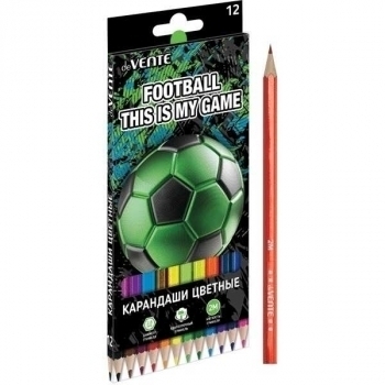 Карандаши deVENTE 12цв Football 2М, шестигранные, в картонной уп. арт.5022321