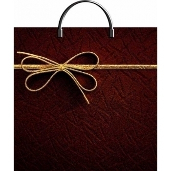 Мешок 36х37см ПВД 100мкм с пластиковой ручкой, Золотой бантик арт.н00129554