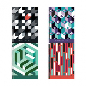 Тетрадь А4 96л в клетку, жесткий ламинат ArtSpace Паттерн.  Artwork, глянцевая ламинация арт.Тт4к96гр_47358