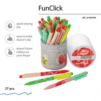 Ручка шариковая автоматическая Bruno Visconti FunClick. My refresh, 0,7мм, корпус ассорти, синяя арт.20-0297/09