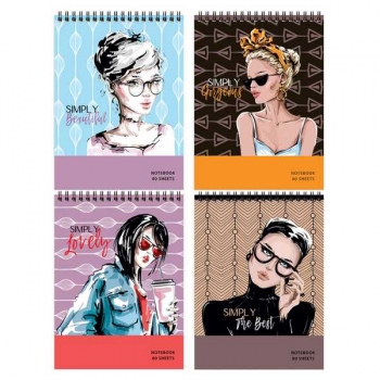 Блокнот А5 80л на гребне BG Simply the best в клетку арт.Б5гр80 12208