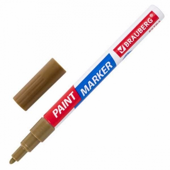 Маркер-краска BRAUBERG золотой лаковый EXTRA, 2 мм, усиленная нитро-основа арт.151972