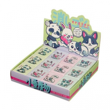 Ластик Bruno Visconti HappyGraphix. KAWAII ANIMALS,  4 цвета арт.42-0062