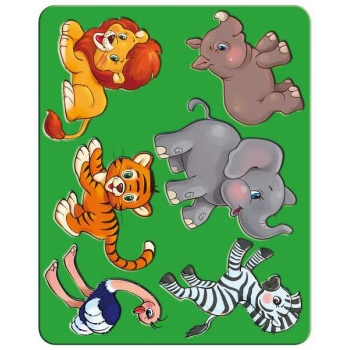 Трафарет ЛУЧ Веселые зверята в пакете с европодвесом арт.10С 530-08